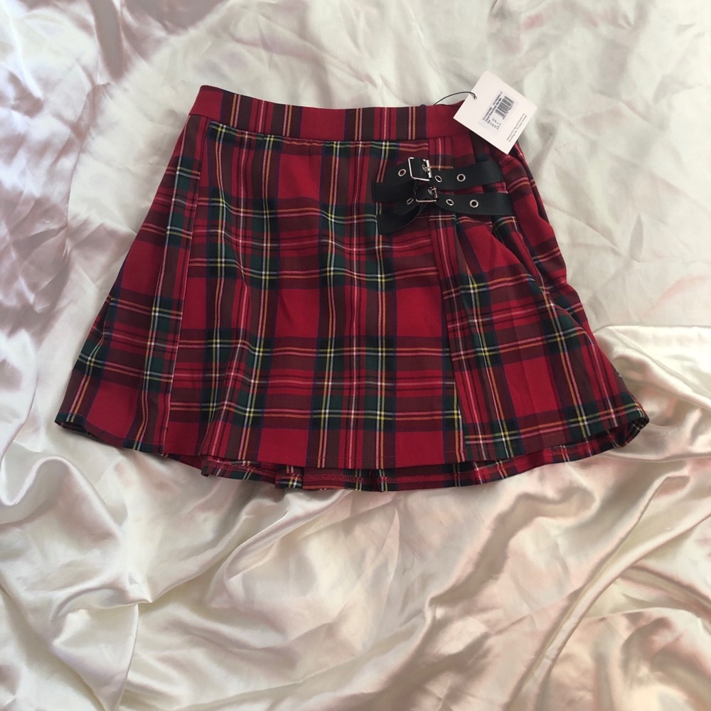 Vintage mini plaid skirt